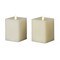 Classic Motion Flameless Square Candle 2pc set - (2) 3x5 Ivory